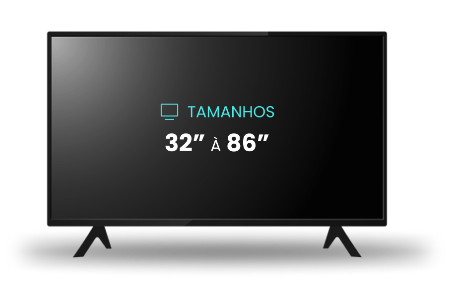 Aluguel de tvs de 32 a 86 polegadas